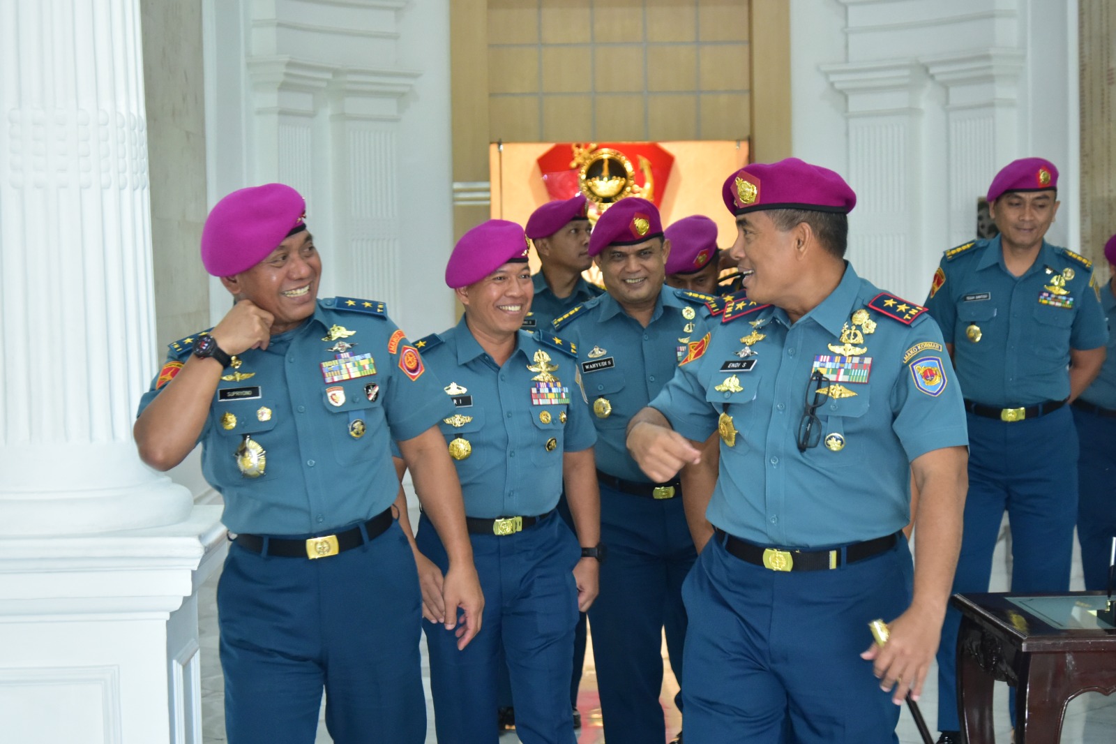 DANKORMAR TERIMA LAPORAN KENAIKAN PANGKAT PATI KORPS MARINIR