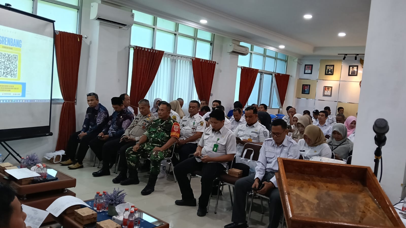 Danramil 0901-04/Palaran Tengah Hadiri Musrenbang Tingkat Kecamatan