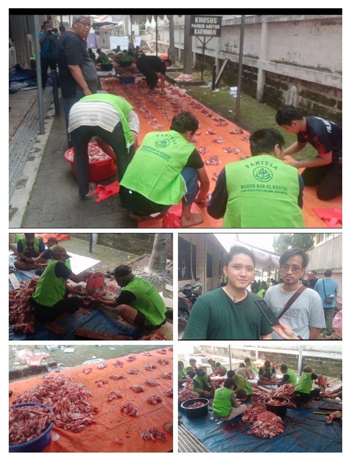 Pemotongan dan Penyaluran Daging Qurban Masjid Bab Al Rusydi UID, Efisiensi Waktu dan Tercepat