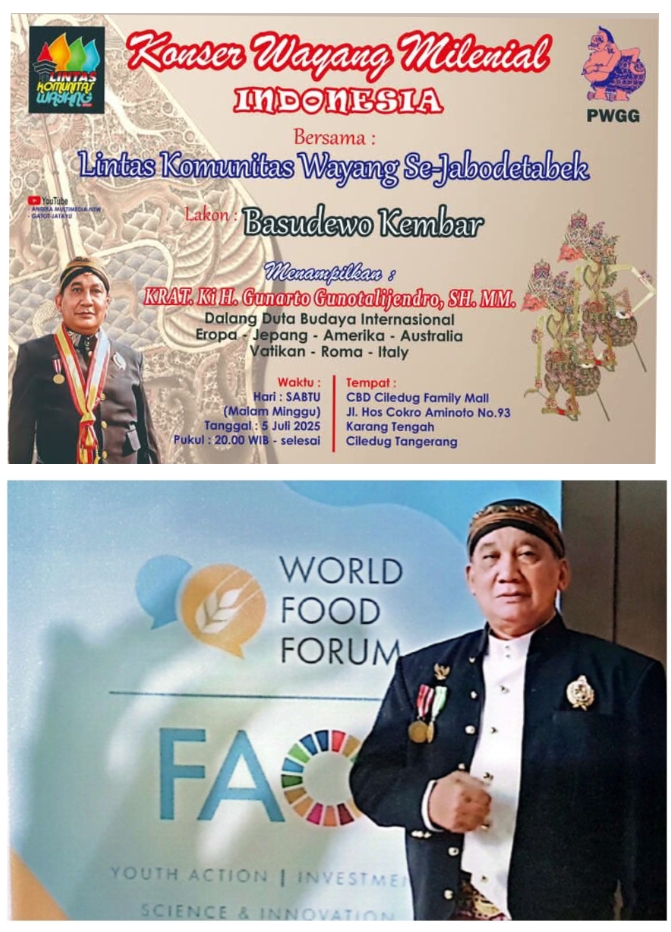 Hadir dan Saksikan langsung Konser Wayang Milenial Indonesia di Ciledug KRAT H Ki Gunarto Gunotalije