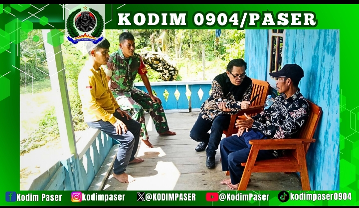 Babinsa Desa Swan Slutung Lakukan Pendampingan Terhadap Tim Peneliti