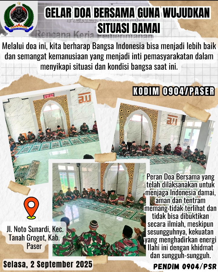 GELAR DOA BERSAMA GUNA WUJUDKAN SITUASI DAMAI
