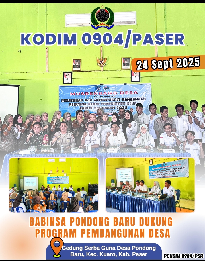 Babinsa Pondong Baru Dukung Program Pembangunan Desa