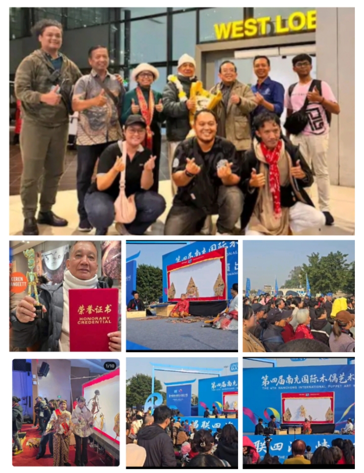 KRA. Ki. H.Gunarto Gunotalijendro. SH. MM Tampil pada Nanchong Internasional Puppet Art Week China