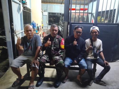 Gandeng Tokoh Pemuda dan Masyarakat, Babinsa Patroli Malam di Wilayah Binaan