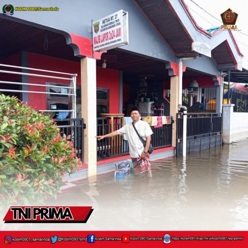 Babinsa Koramil 0901-05/Samarinda Utara Terjun Ke Lapangan Untuk Monitoring Desa Binaan Yang Terenda