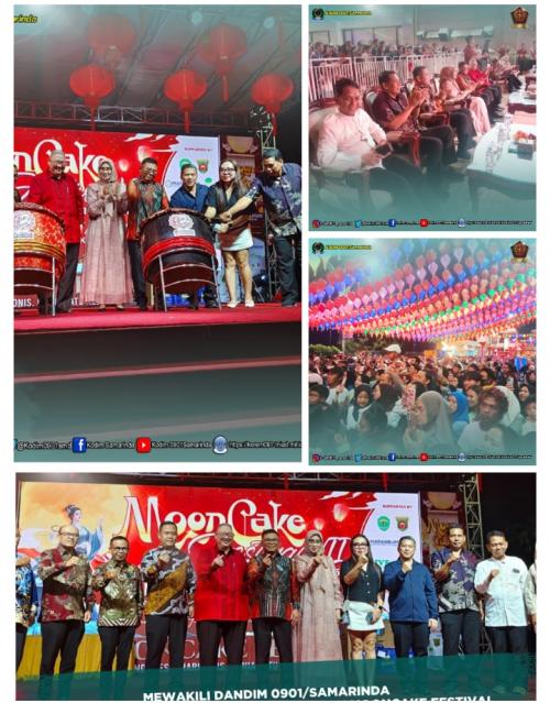 Mewakili Dandim 0901/Samarinda  Danramil 0901-02/SPNG Hadiri Penutupan Mooncake Festival 