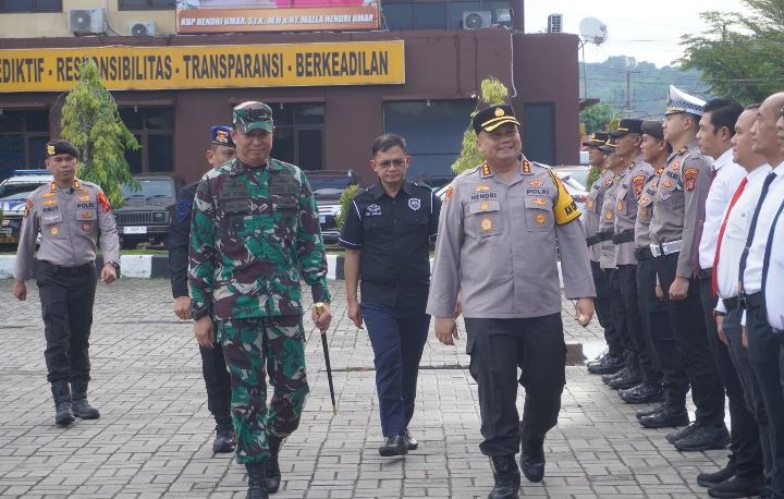 Wujudkan Keamanan Malam Kemenangan, Dandim 0901/Samarinda Ikuti Gelar Apel Gabungan Pengamanan